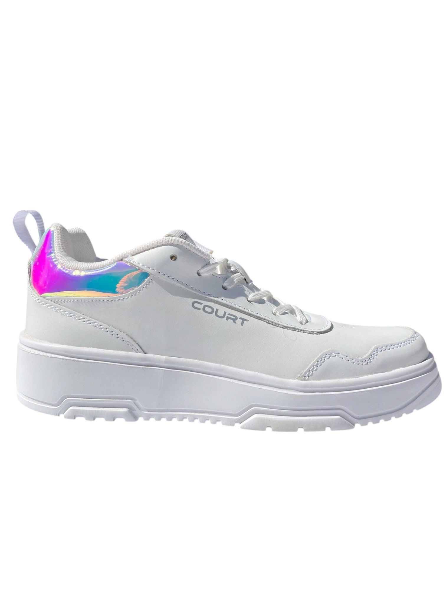 Teni Court Deportivo Piel Dama Blanco Tornasol 254J