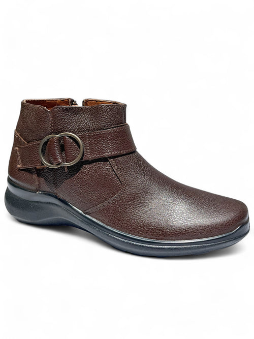 Bota Confort Mujer Piel Café 8010