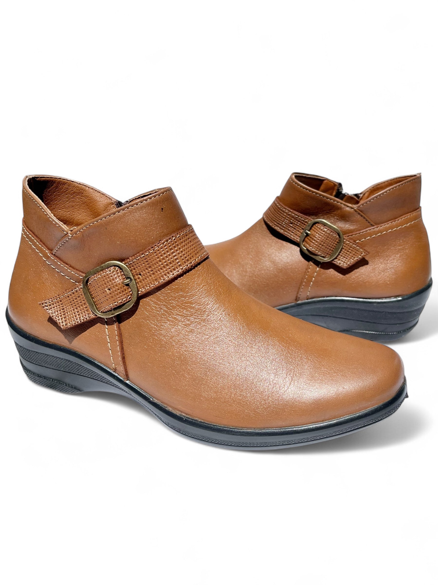 Bota Confort Mujer Piel Café 8077