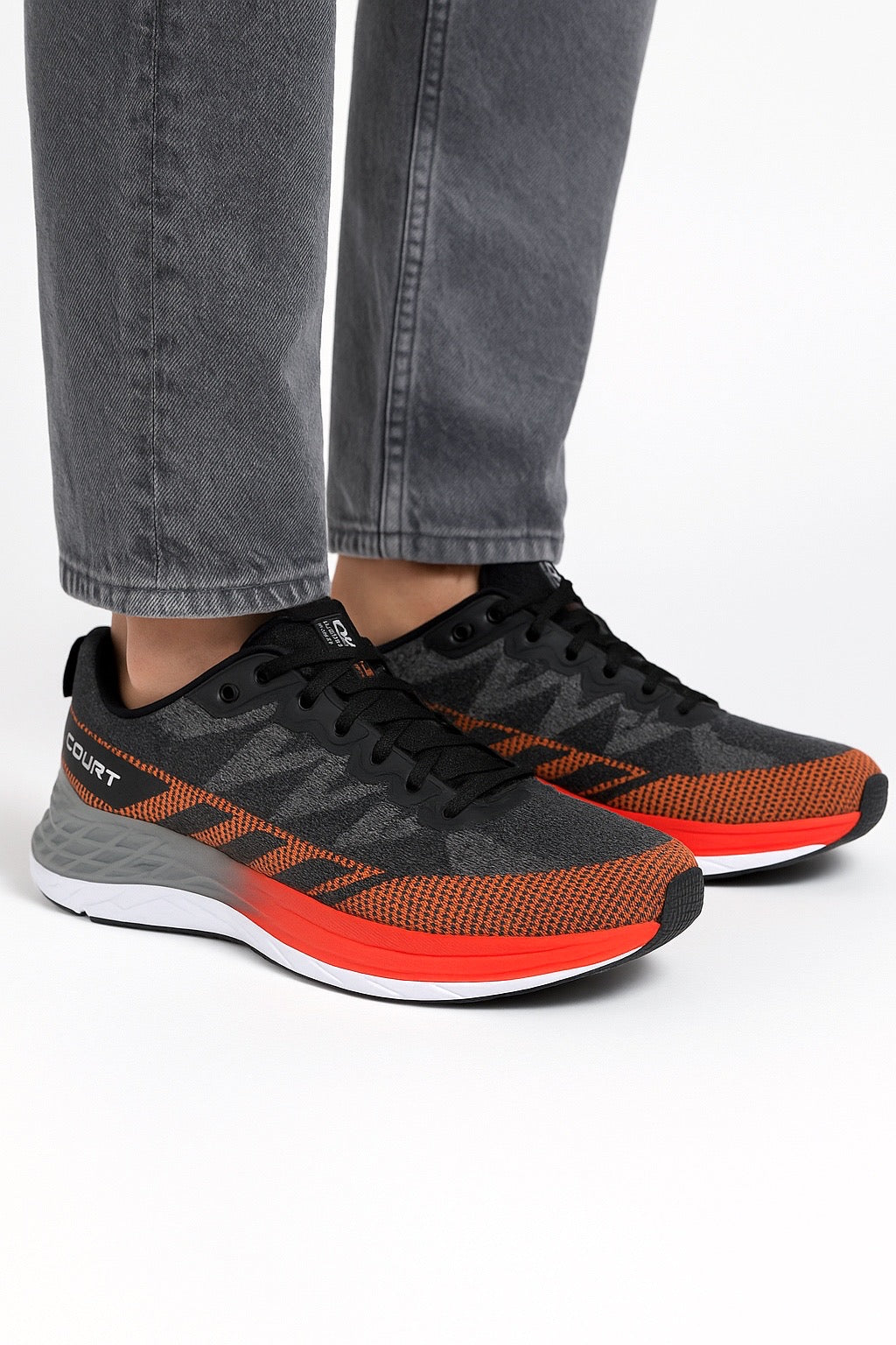 Teni Court Runner Caballero Gris-Naranja  7696J