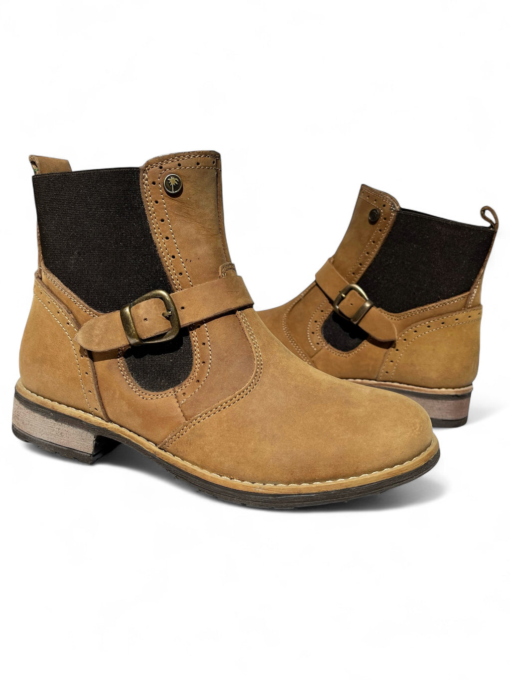 Bota Casual Mujer Piel Miel 6445