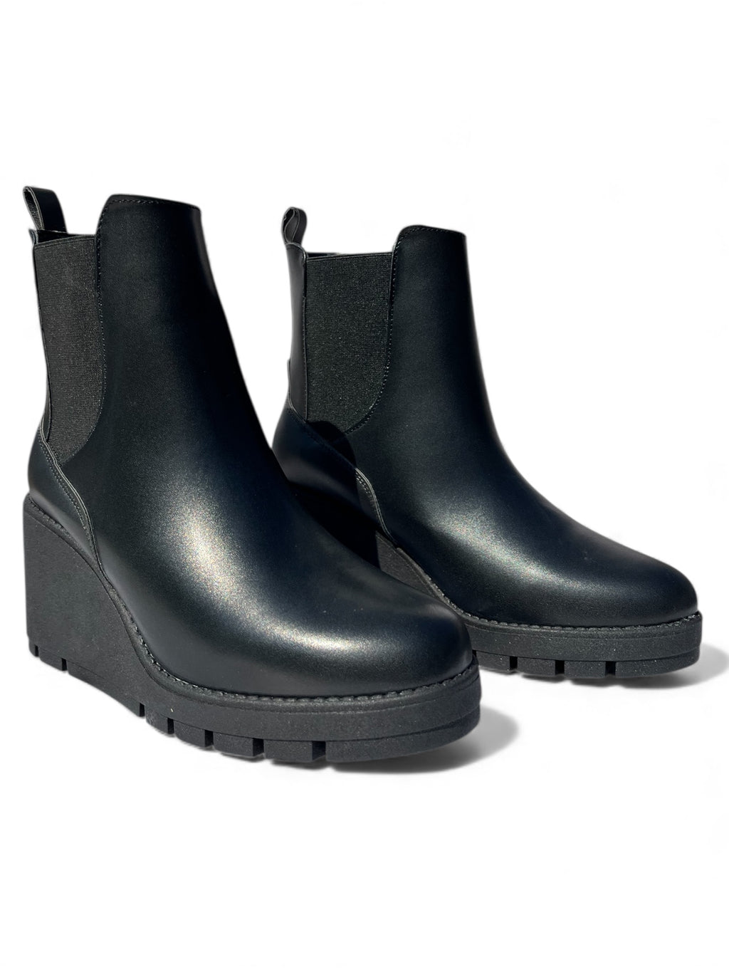 Bota Casual Mujer Negra tacón Puente