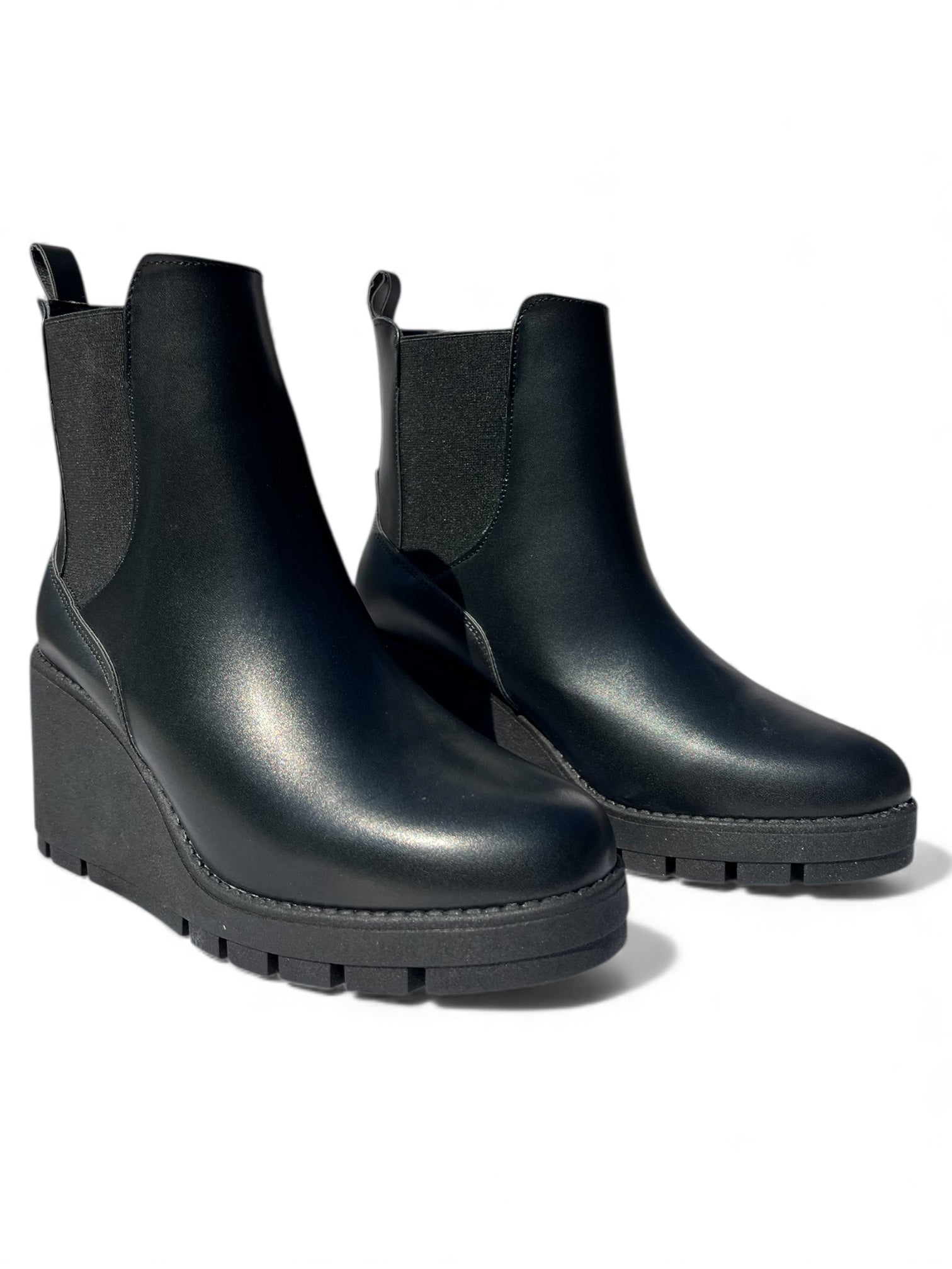 Bota Casual Mujer Negra tacón Puente