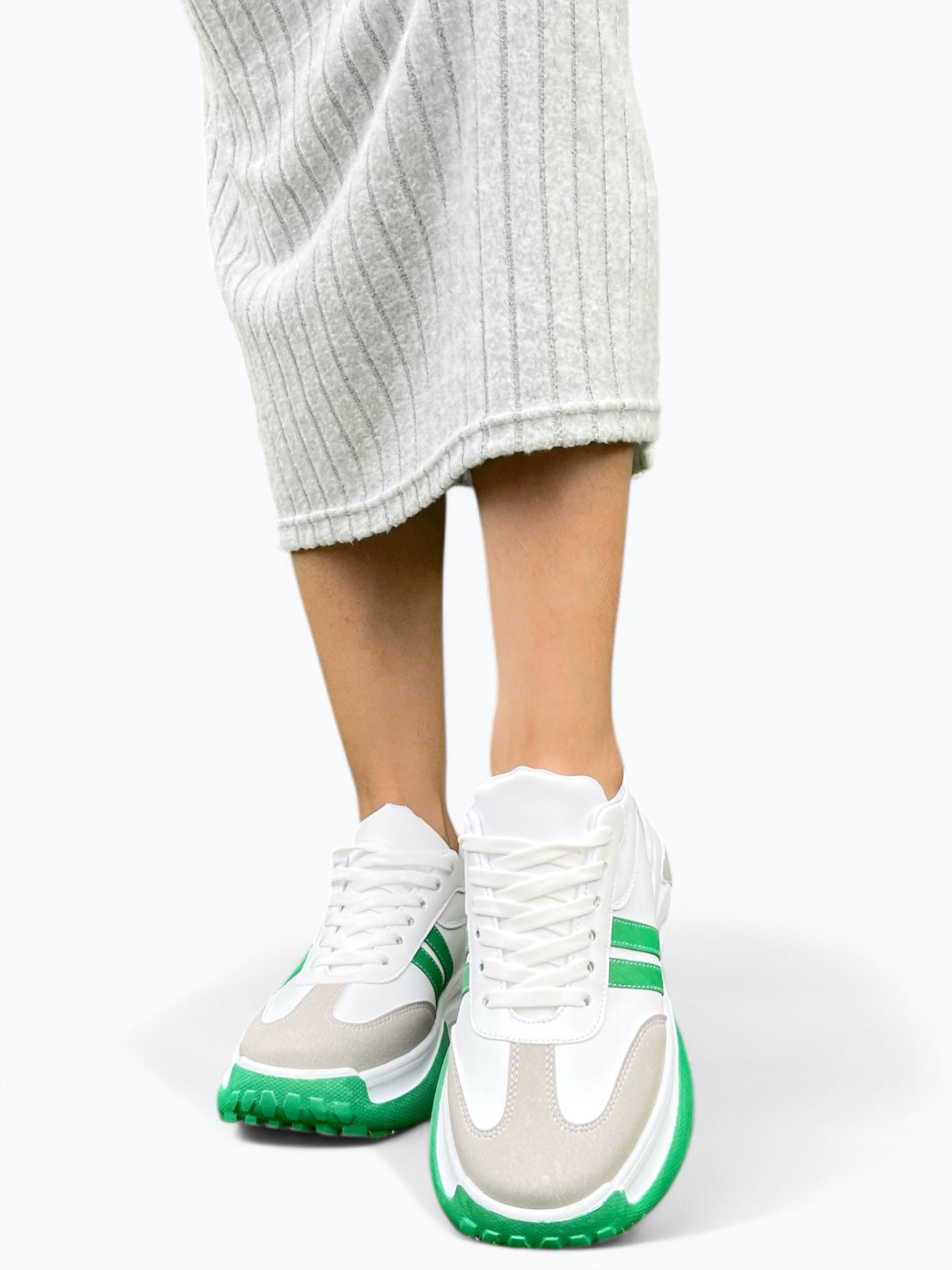 Teni Plataforma Blanco Plata 1040