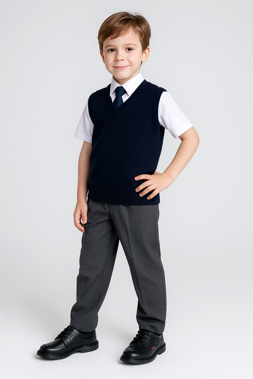 Escolar Niño 5801 Piel Negra