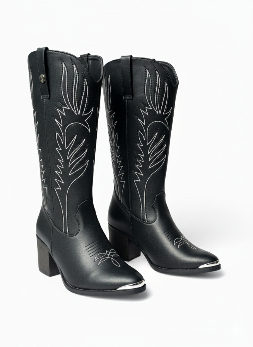 Bota Vaquera Bonnie Negro