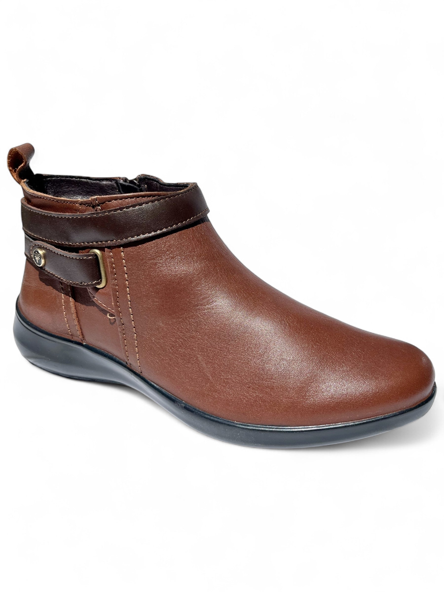 Bota Confort Mujer Piel Café 8030