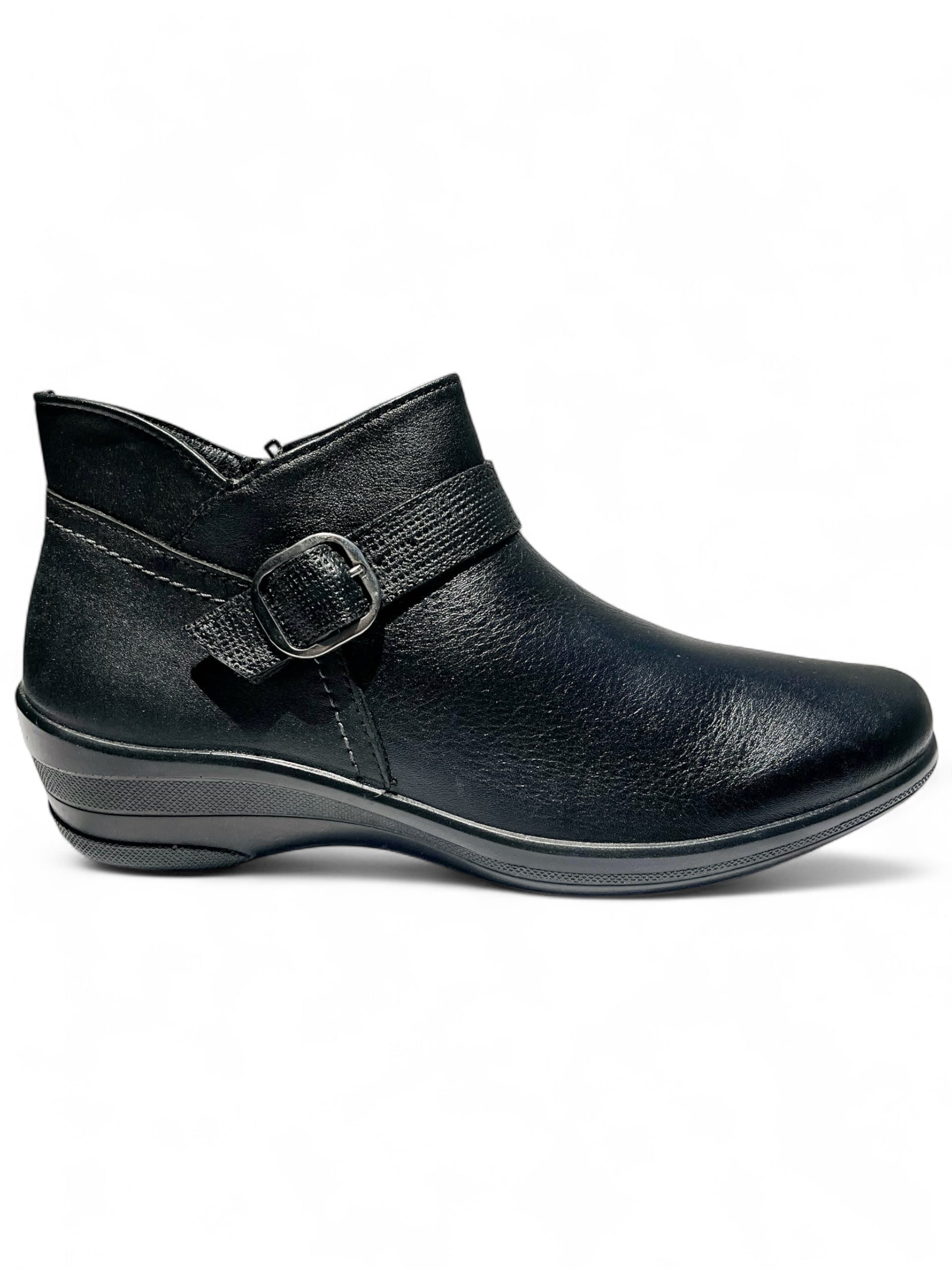 Bota Confort Mujer Piel Negra 8077