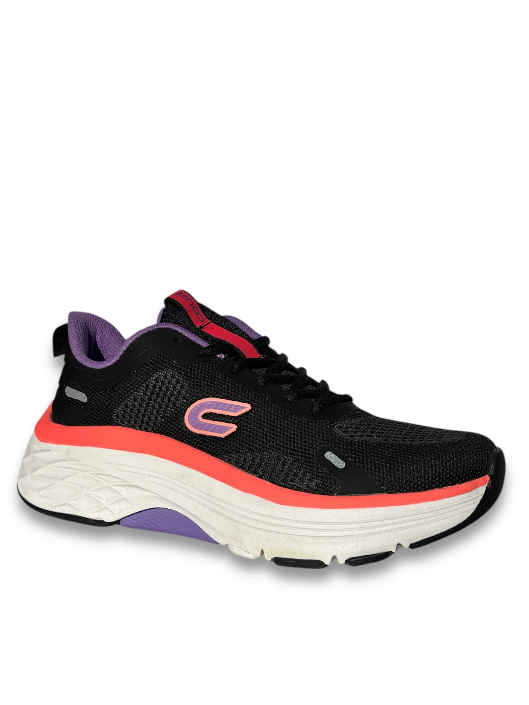 Teni Court Deportivo Dama Negro y Lila A4720J