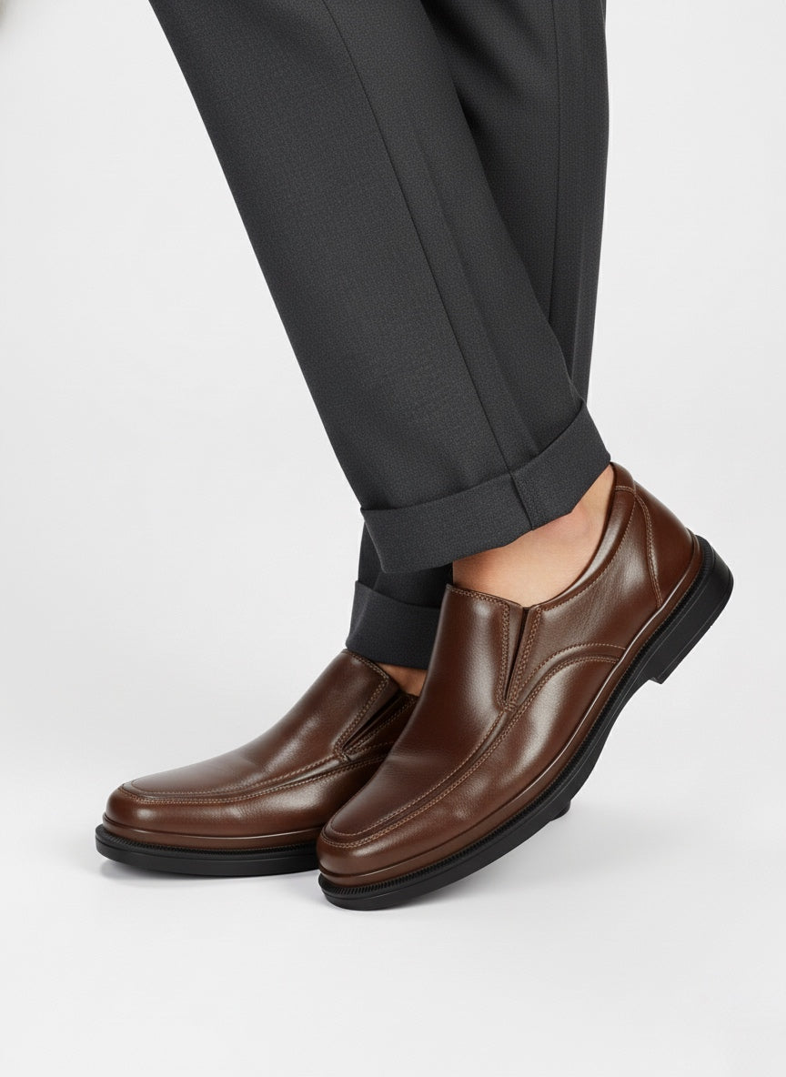 Zapato Casual Caballero Choclo Piel Café 36100