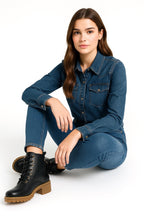 Bota Casual Mujer Piel Negra