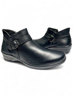 Bota Confort Mujer Piel Negra 8077