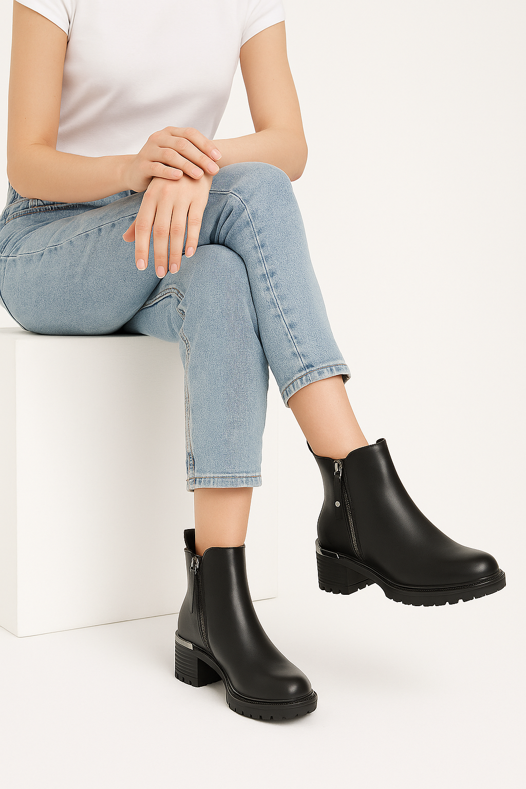 Bota Casual Negra Bonny