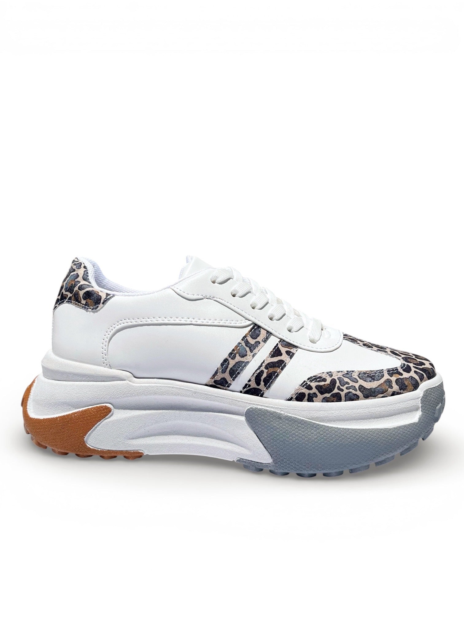 Teni Plataforma Blanco Print Leo 1040