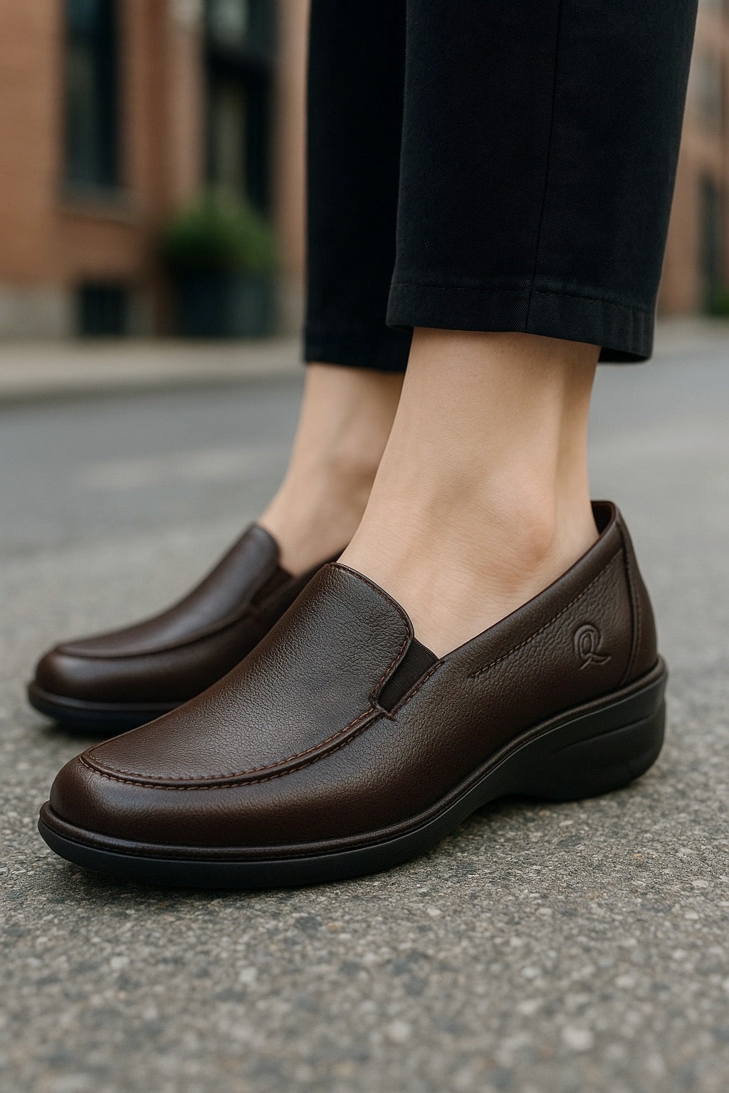 Mocasín Mujer Confort 109 Piel Café