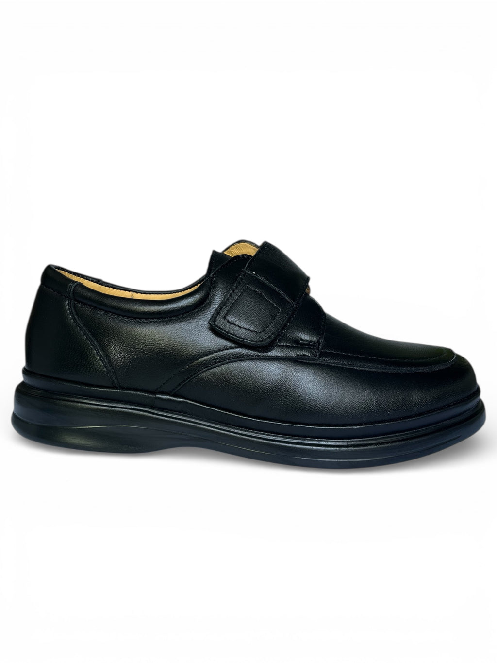 Zapato Casual Caballero para diabético Piel Suave Negro 005