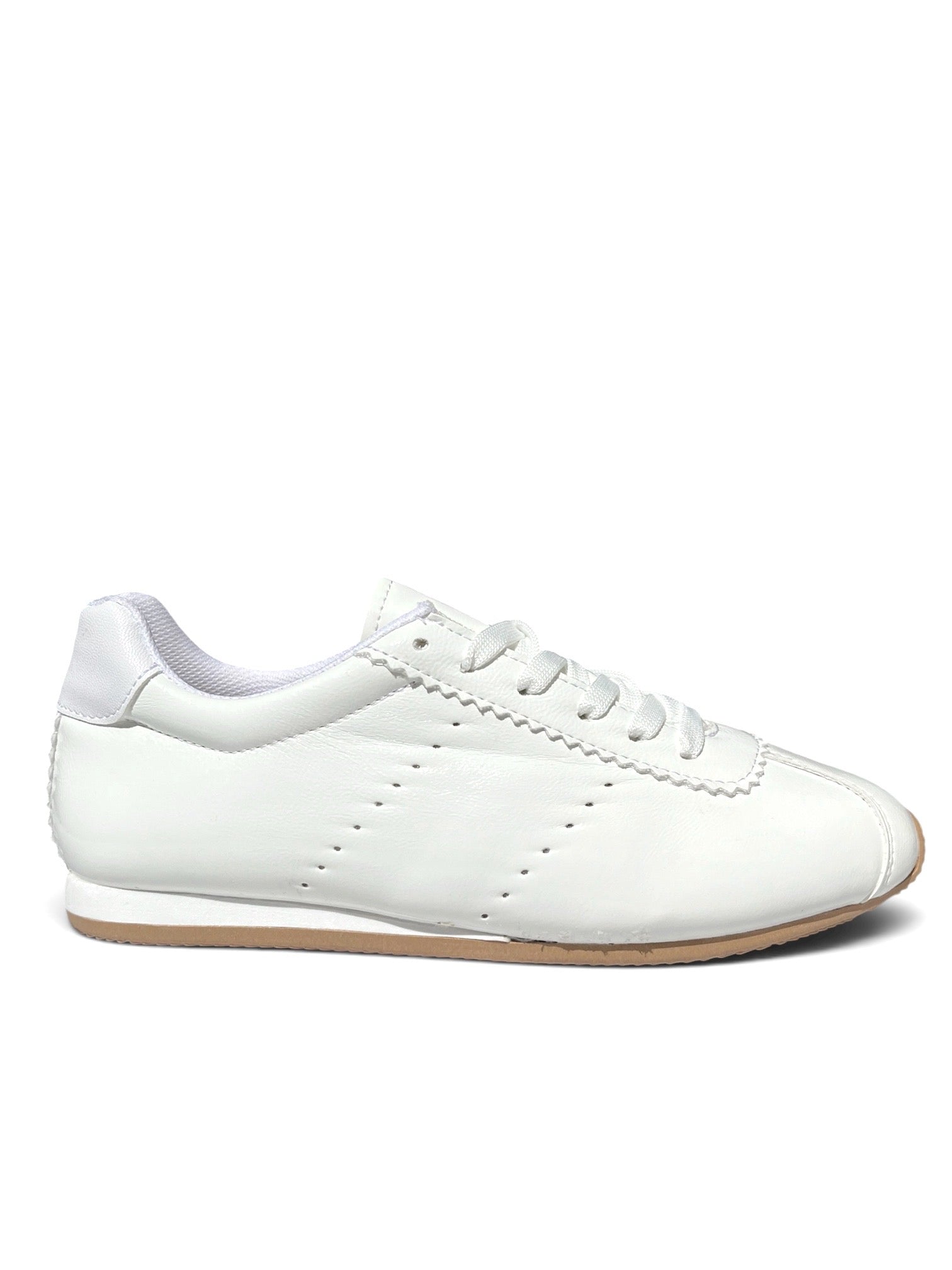 Tenis Siena Retro Charol Blanco