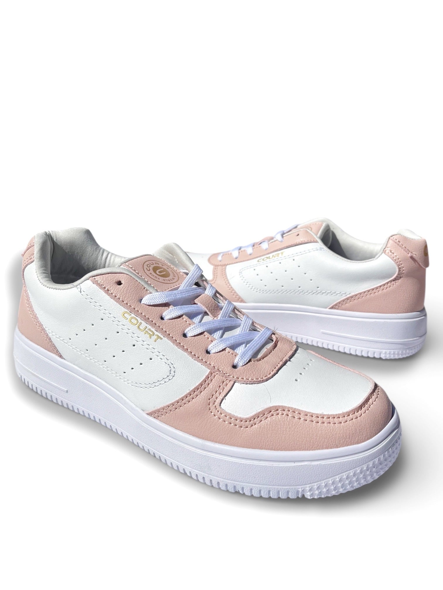 Teni Court Deportivo Piel Dama Blanco Rosa 2378JS