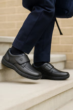 Zapato Escolar Niño 202 Piel Negra Contactel