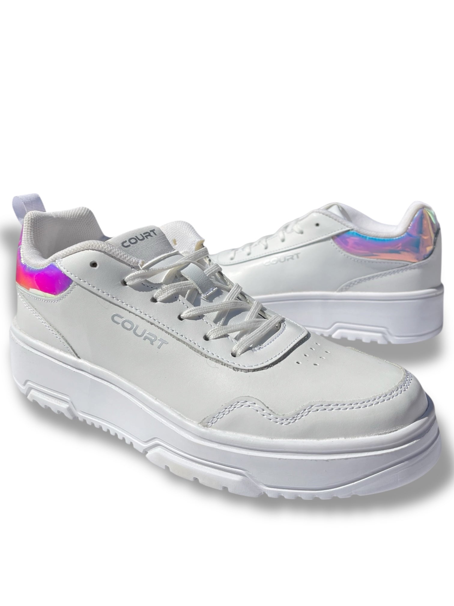 Teni Court Deportivo Piel Dama Blanco Tornasol 254J