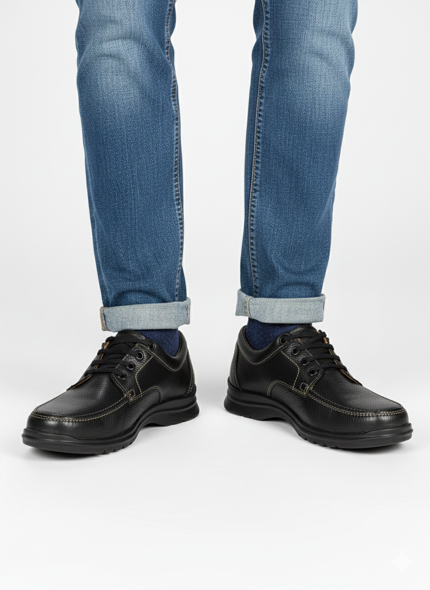 Zapato Casual Caballero Piel Negra 006