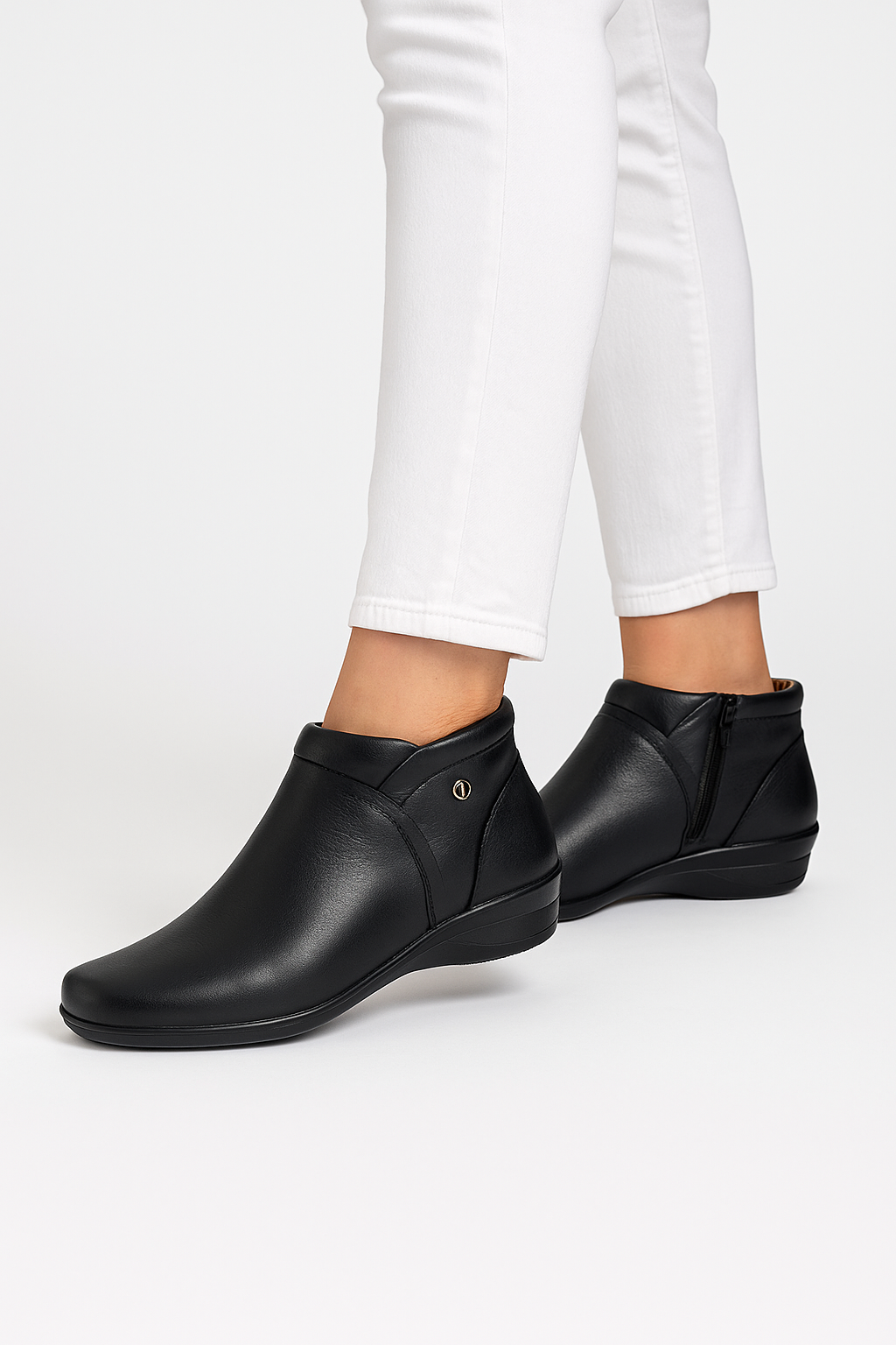 Bota Confort Mujer Piel Negro 8073