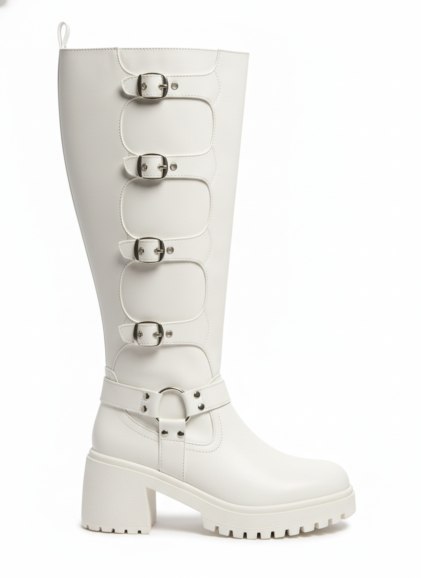 Bota Larga Shine Latte