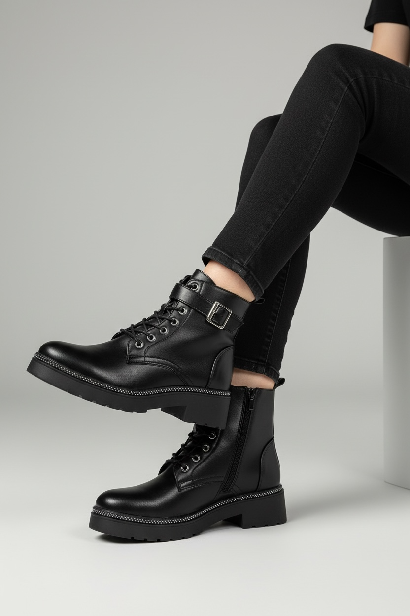 Bota Casual Negra Sky