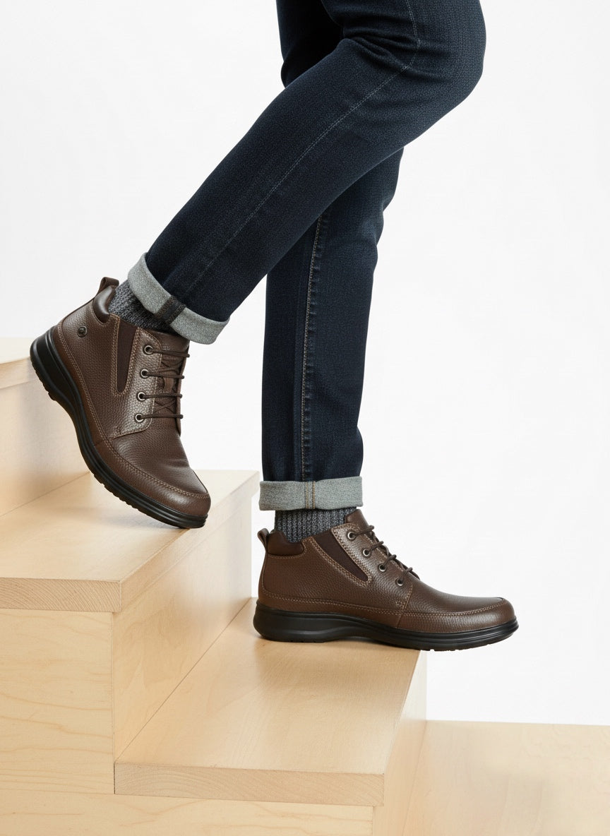 Bota Casual Caballero Piel Chocolate 2592