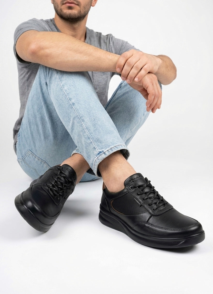 Zapato Casual Caballero Piel Negro 3622