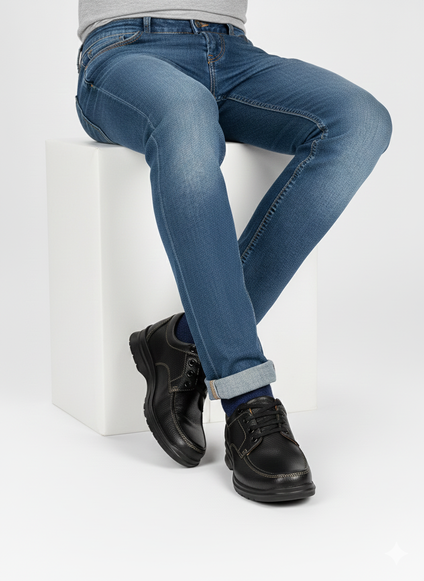 Zapato Casual Caballero Piel Negra 006