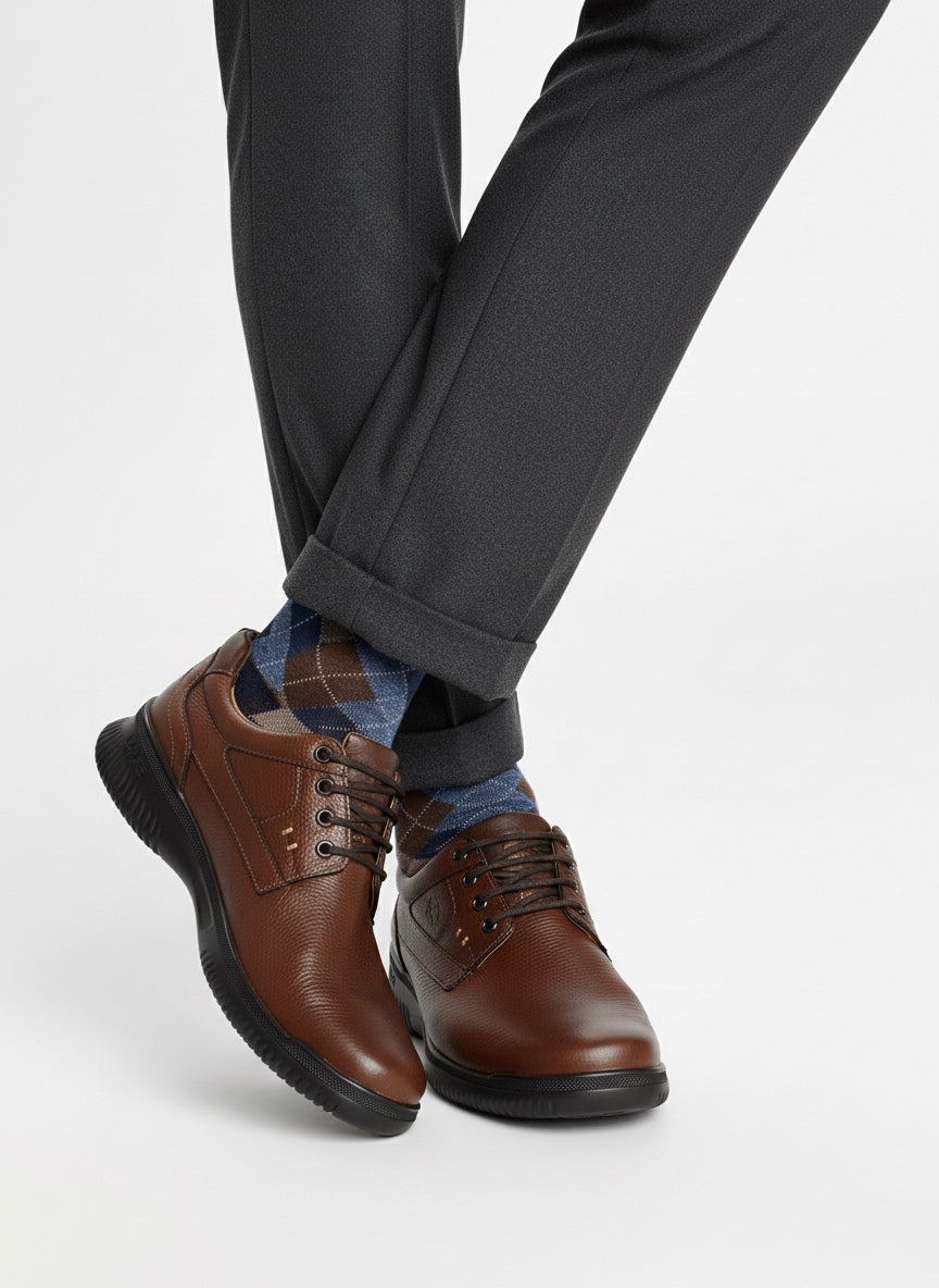 Zapato Casual Caballero Choclo Piel Café 413