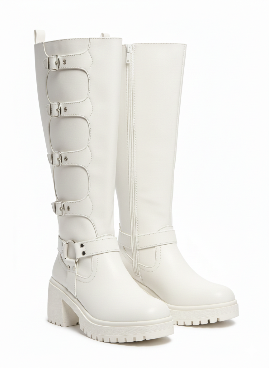 Bota Larga Shine Latte