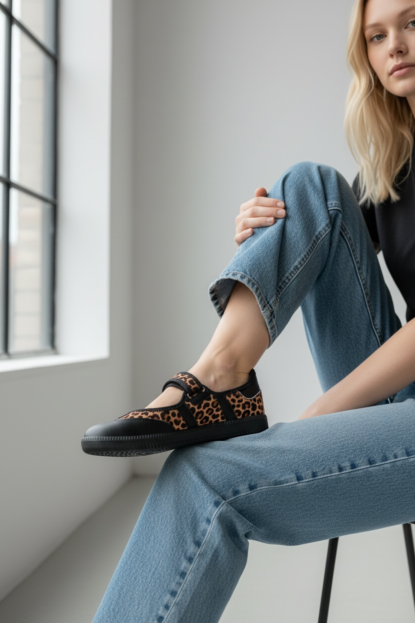 Valerina Elfa Mari Jane Negro Leopard