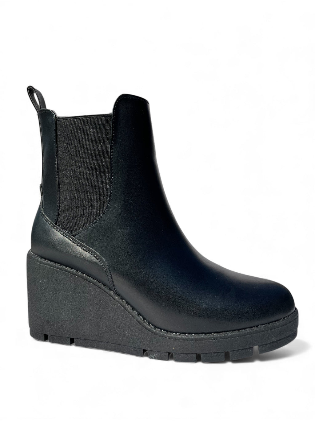 Bota Casual Mujer Negra tacón Puente