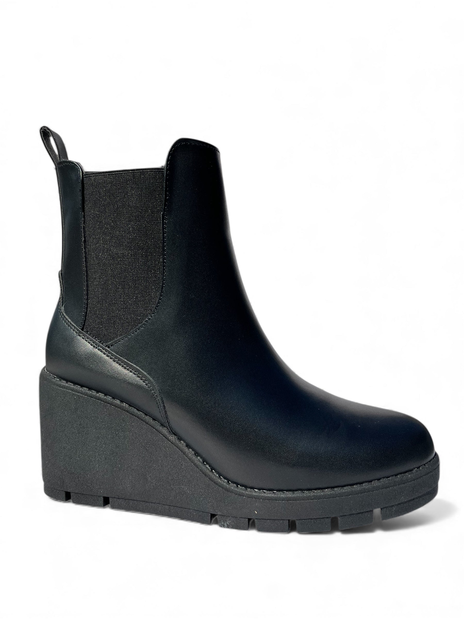 Bota Casual Mujer Negra tacón Puente