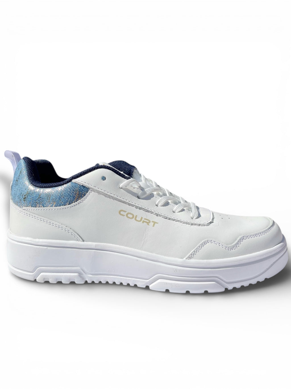 Teni Court Deportivo Piel Dama Blanco Marino 254J