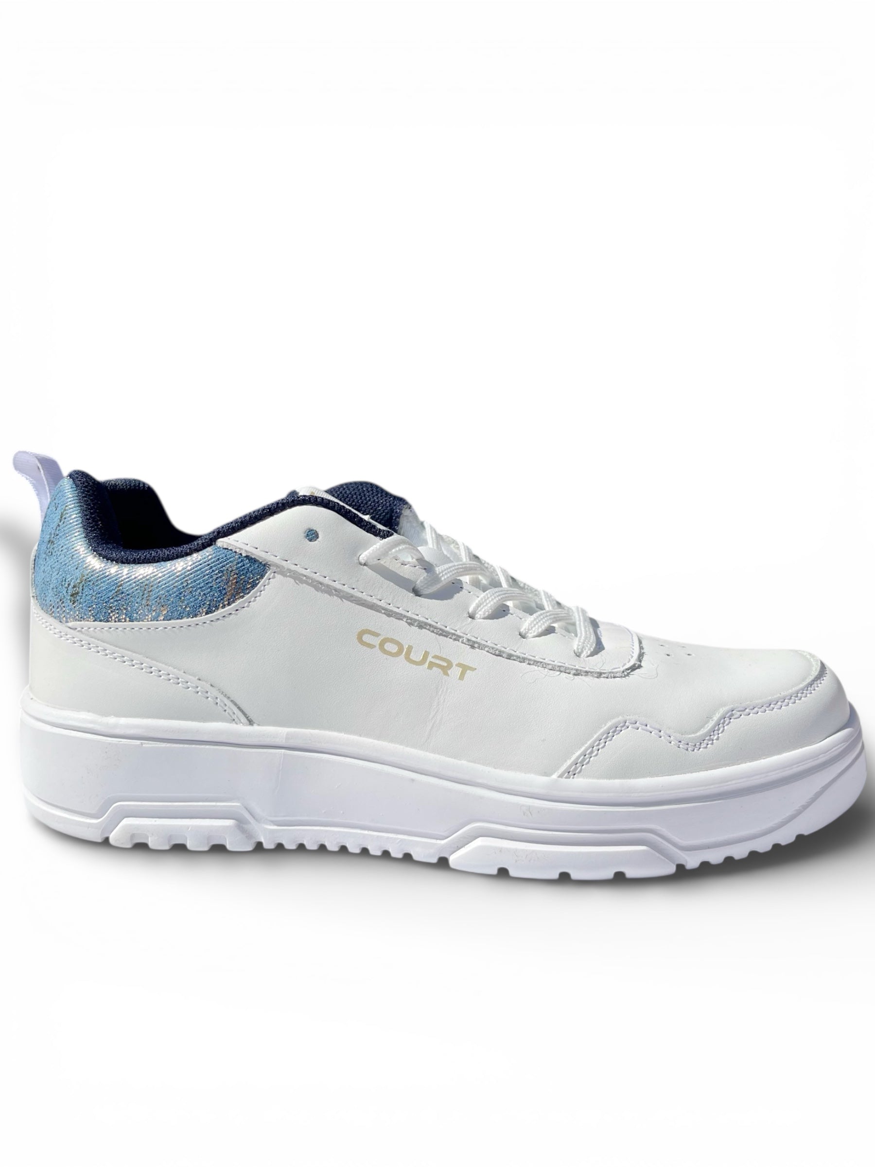 Teni Court Deportivo Piel Dama Blanco Marino 254J