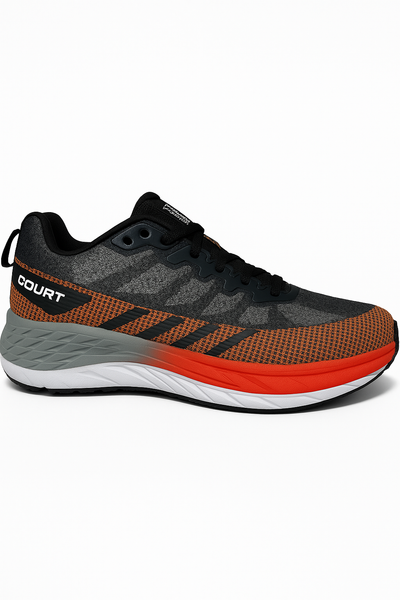Teni Court Runner Caballero Gris-Naranja  7696J