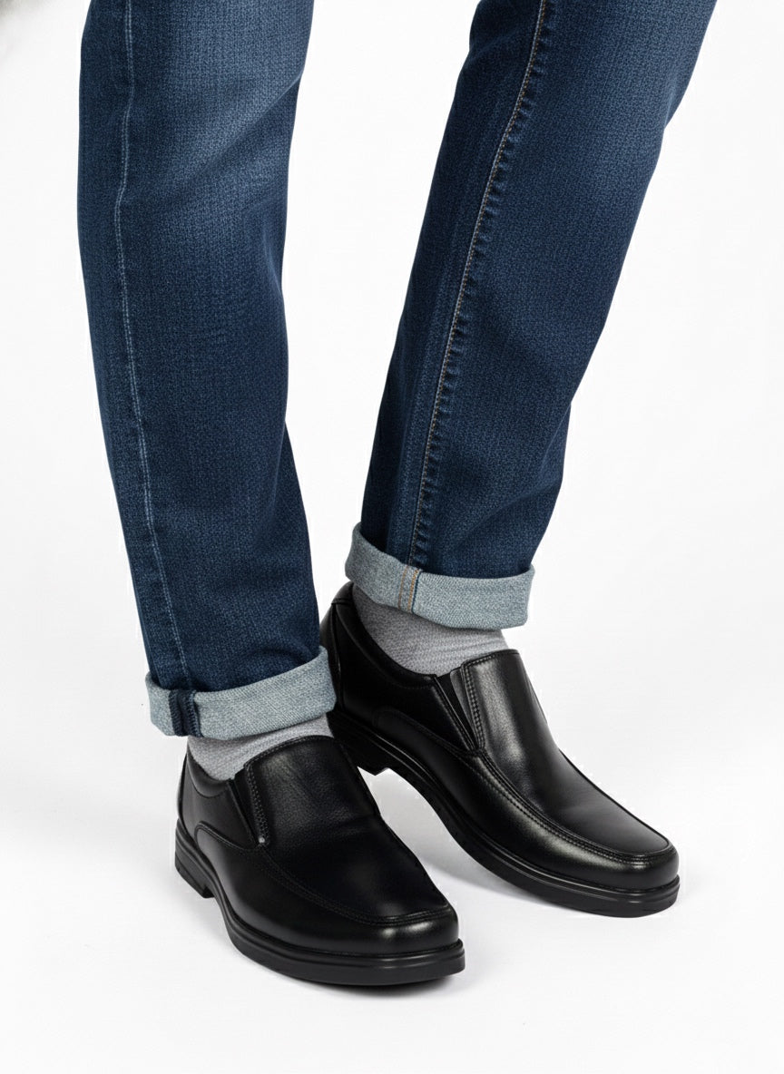 Zapato Casual Caballero Choclo Piel Negro 802