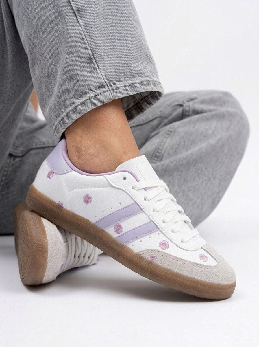 Teni Elfa Blanco Lila Flowers