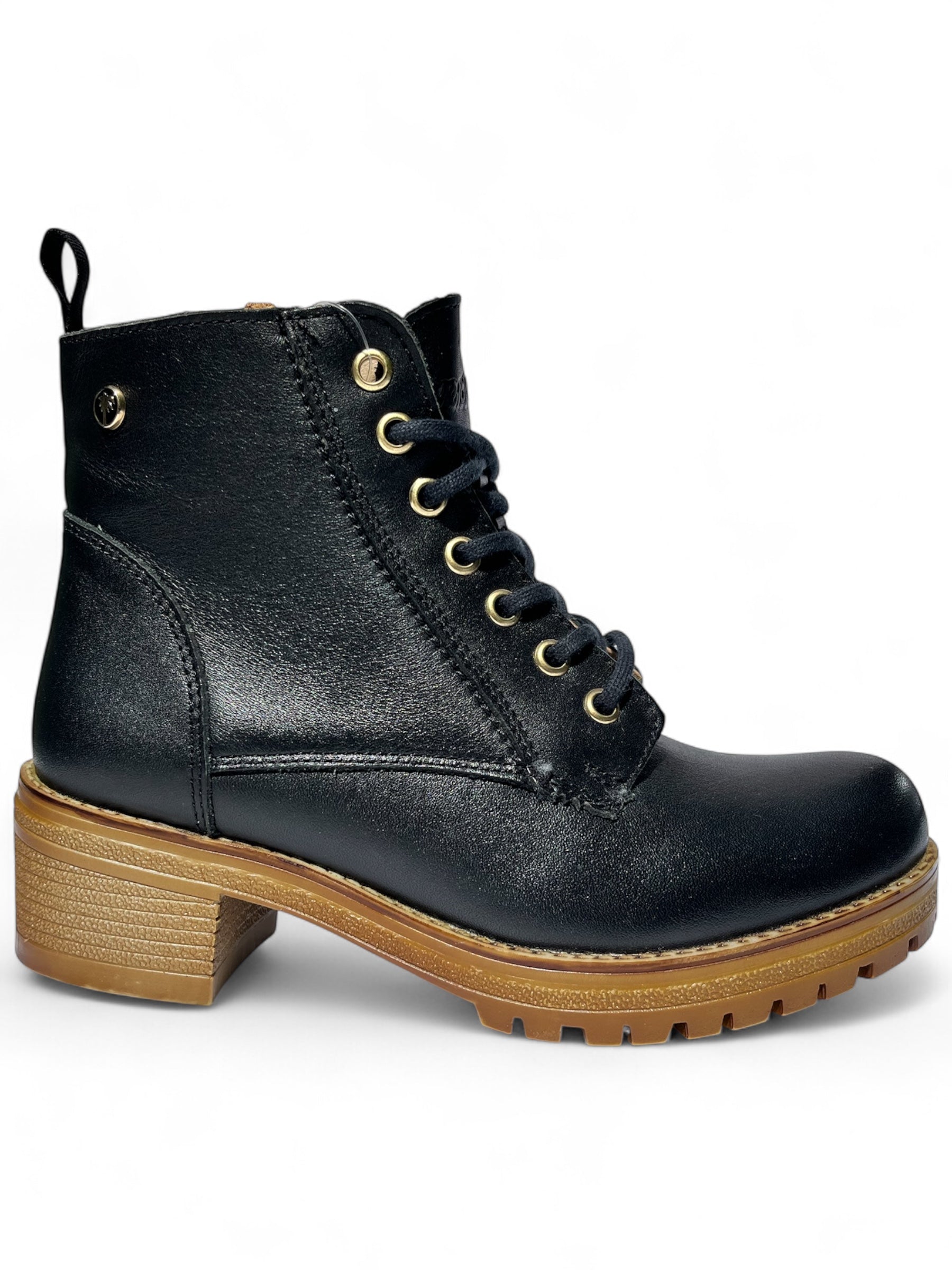 Bota Casual Mujer Piel Negra