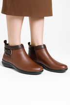 Bota Confort Mujer Piel Café 8030