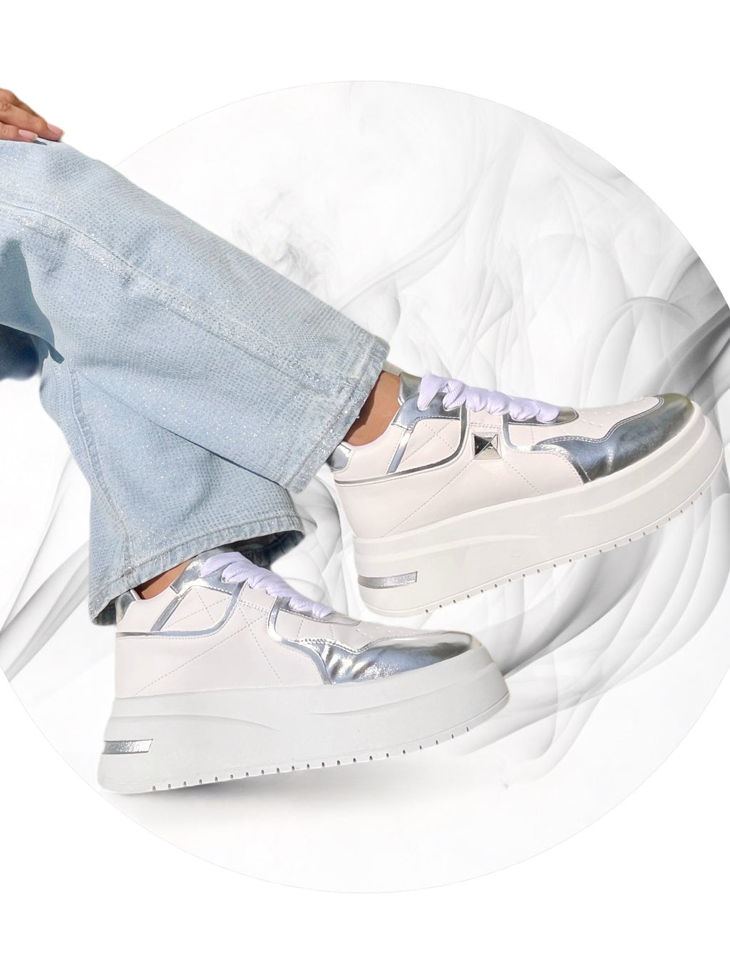 Teni Bolonia Blanco Plata