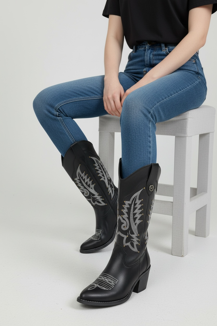 Bota Vaquera Addela Negro