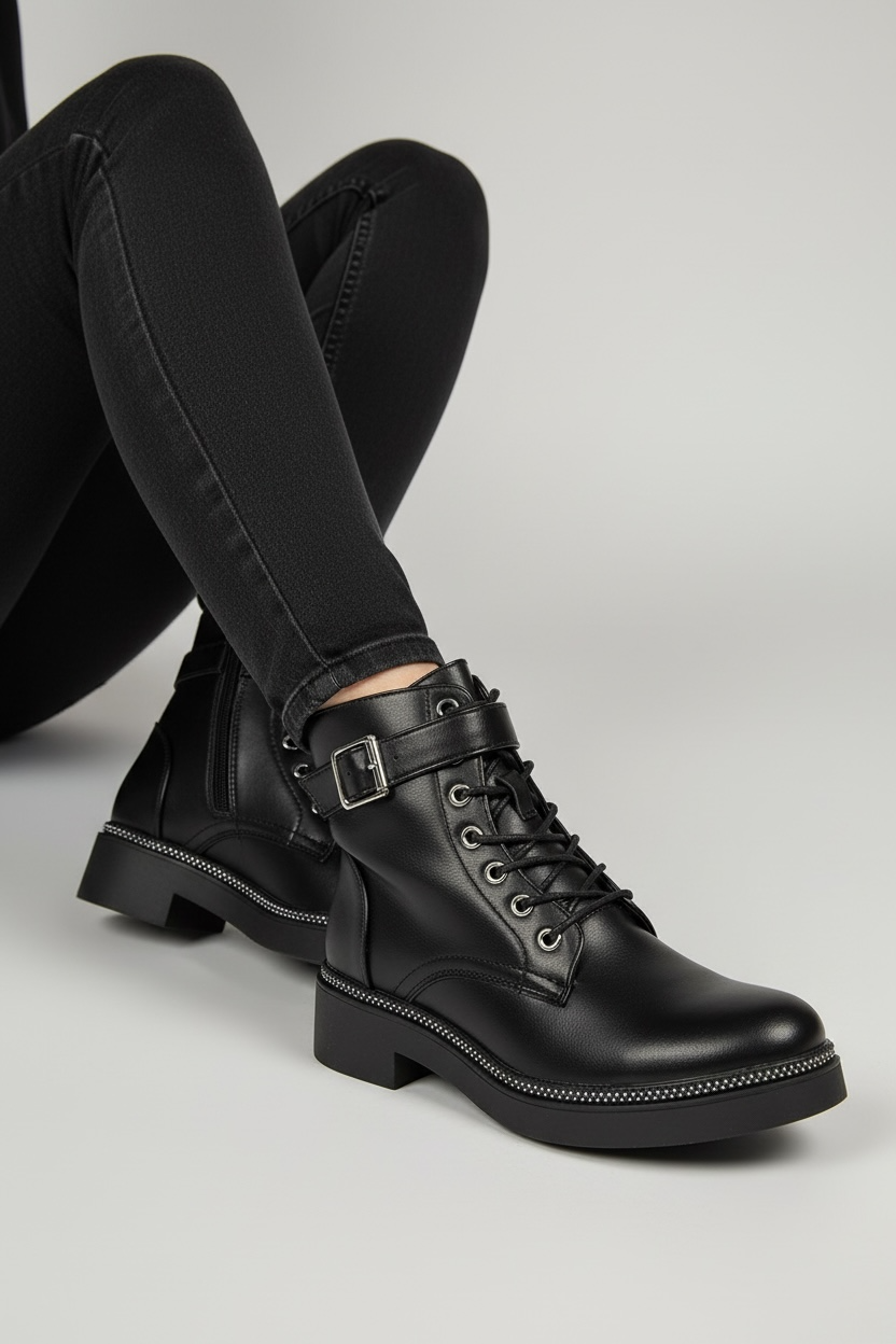 Bota Casual Negra Sky