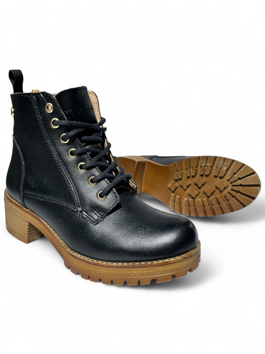 Bota Casual Mujer Piel Negra