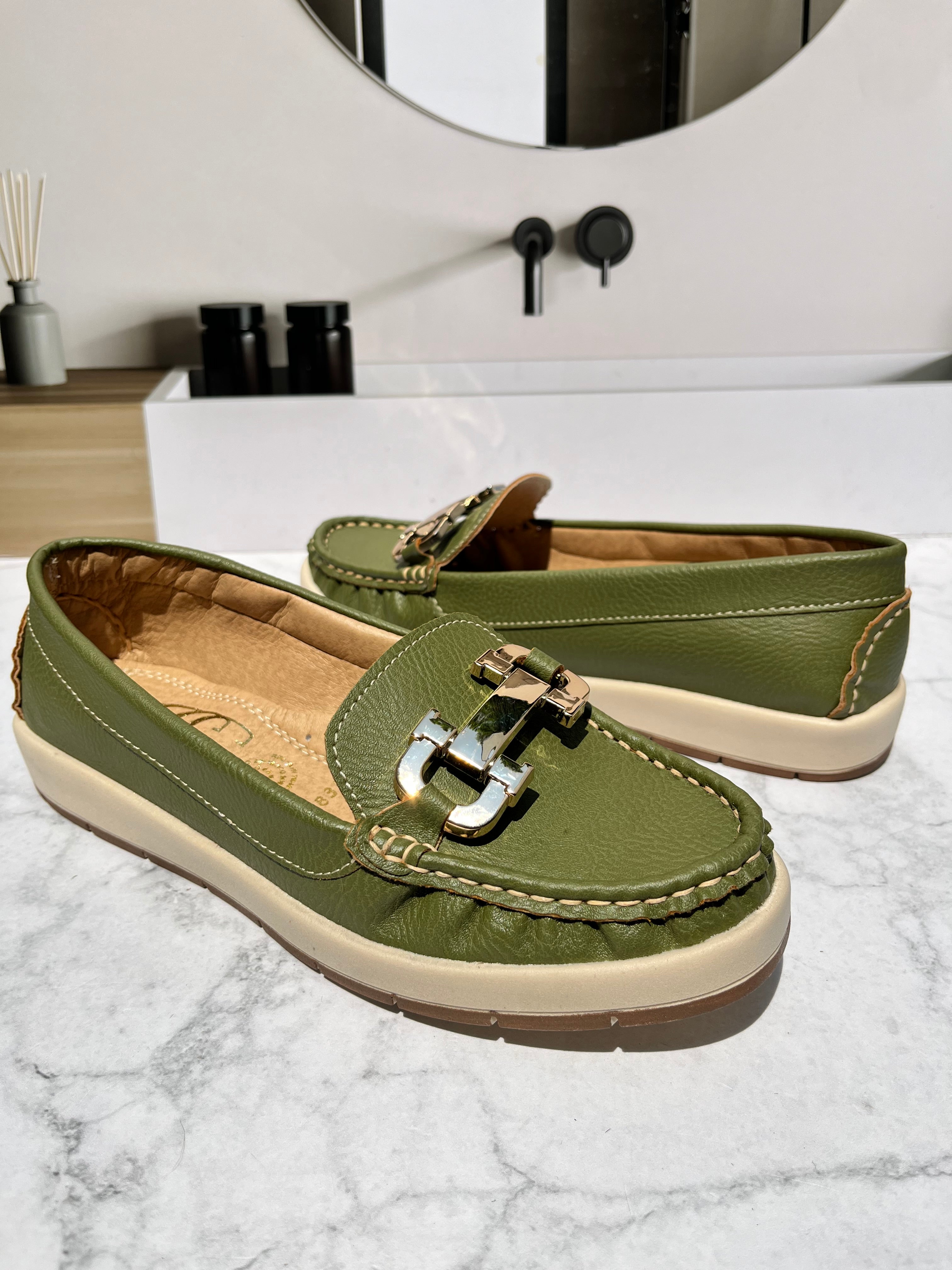 Mocasín Confort Verde