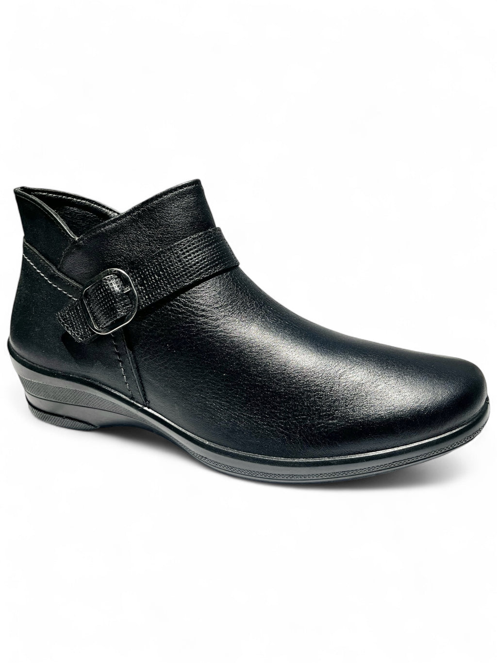 Bota Confort Mujer Piel Negra 8077