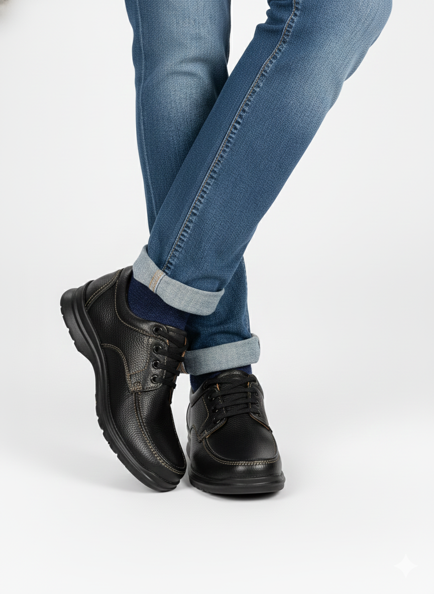 Zapato Casual Caballero Piel Negra 006